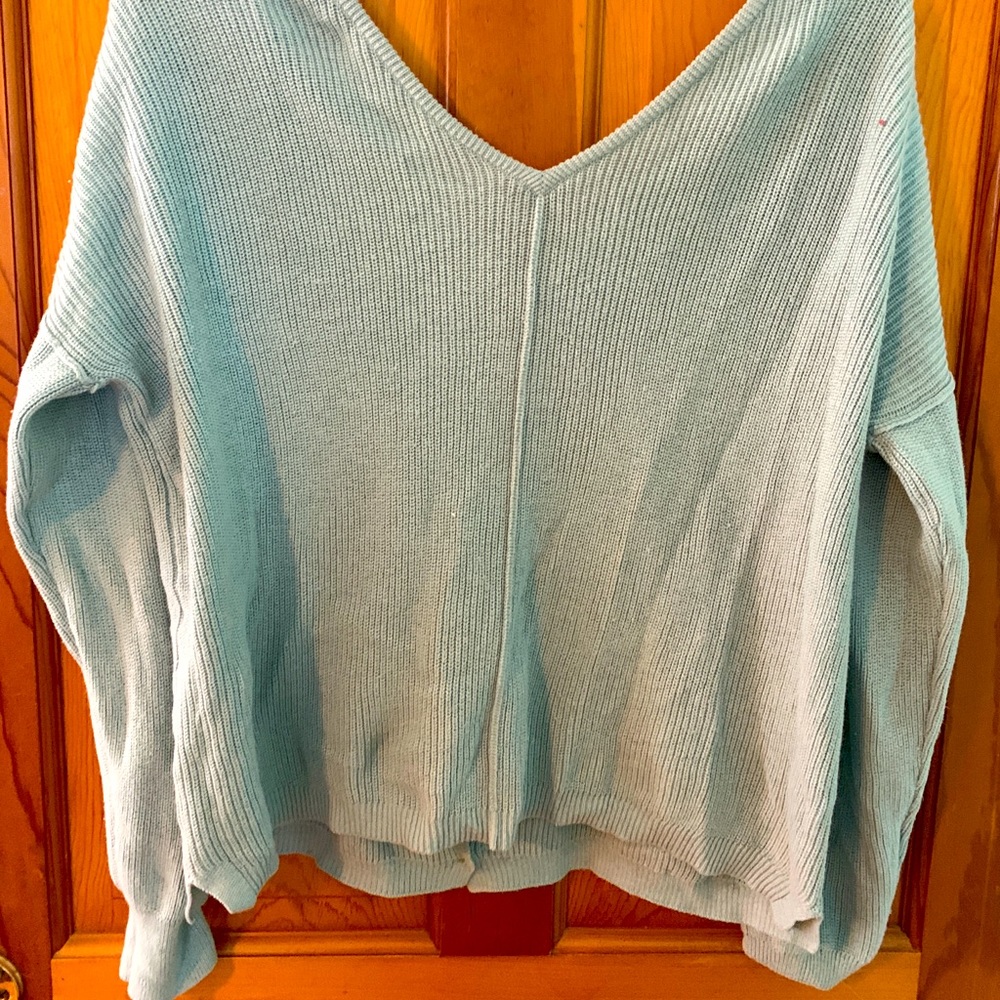 Pink rose button down back sweater